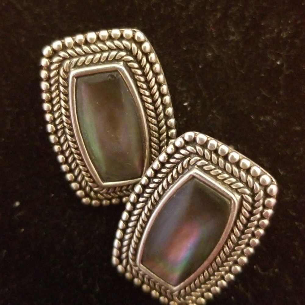 Earrings -  Sterling silver and mother of pearl